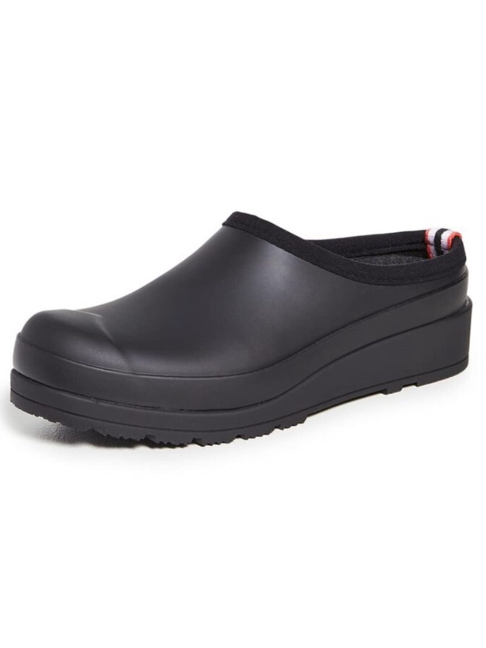 Hunter Play Clog Women’s 9 Black Waterproof Rubber Platform Garden Rain Shoes - Picture 11 of 12